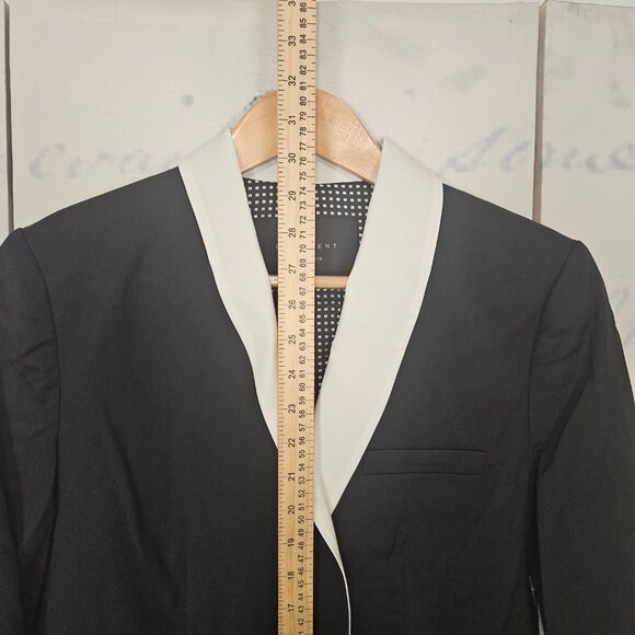 NWT Equipment Quincy Blazer Size 4 Black White 100% Wool $475 - Picture 9 of 10